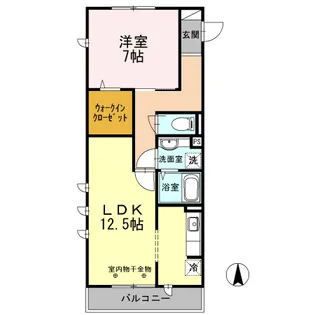 エクセルハイム Ⅱ【1階】の間取り