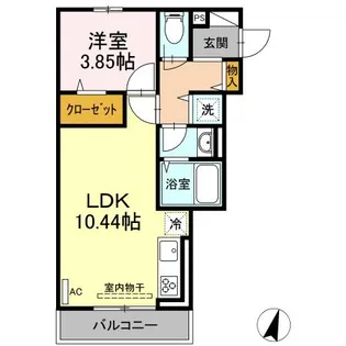 エクセリア若宮【2階】の間取り