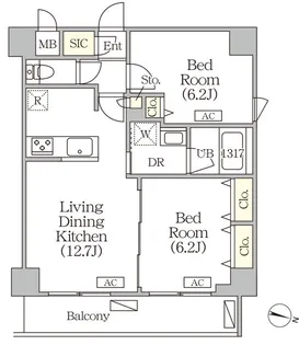 ORSUS志村坂上【4階】の間取り