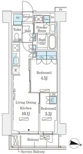ロイヤルパークス赤羽サウス【3階】の間取り