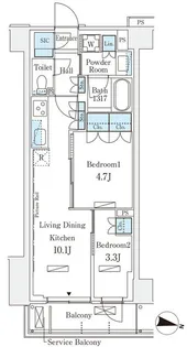 ロイヤルパークス赤羽サウス【1階】の間取り