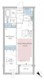 アーバネックス文京小石川【2階】の間取り