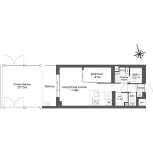 ルーウェ東大泉【1階】の間取り