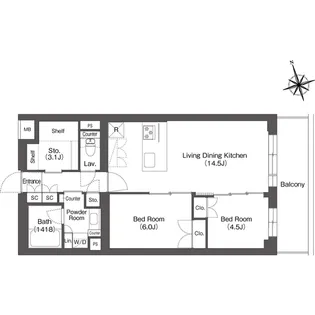 ルーウェ東大泉【3階】の間取り