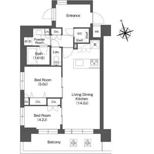 ルーウェ東大泉【5階】の間取り