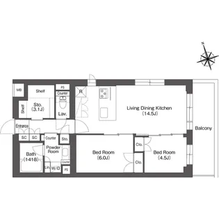 ルーウェ東大泉【2階】の間取り