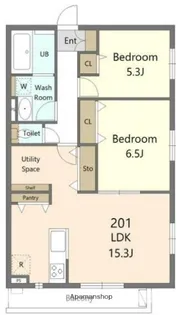 LOTUS Ⅱ【2階】の間取り