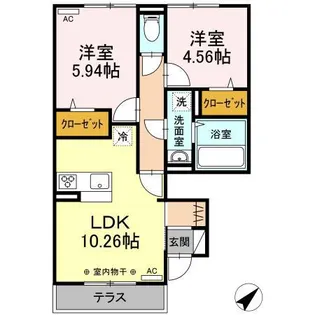 AISE VILLAGE【1階】の間取り