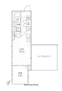 ASTILE幡ヶ谷【4階】の間取り