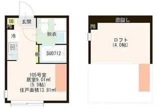 ハーモニーテラス関町Ⅱ【1階】の間取り