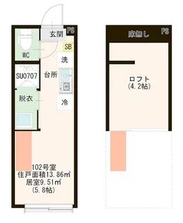 ハーモニーテラス見次公園【1階】の間取り
