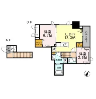 セルティスコート【4階】の間取り
