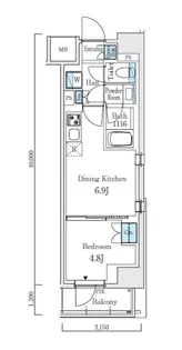 テラス駒込サウス【12階】の間取り