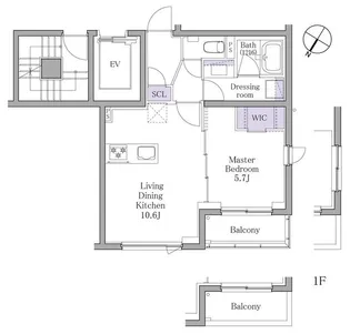 イプセ白金【1階】の間取り