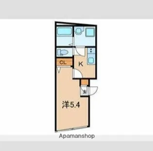 1Kの間取り画像