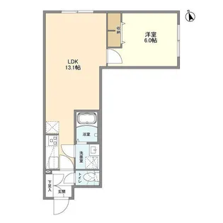 ウェルスクエア桜上水【1階】の間取り