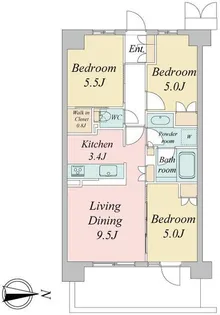 トラープランド蒼麗館【5階】の間取り