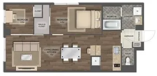 ウェルスクエア西新宿五丁目【2階】の間取り