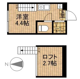 ポラリス上十条【0102号室】の間取り