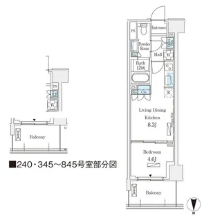 ロイヤルパークス赤羽ノース【7階】の間取り