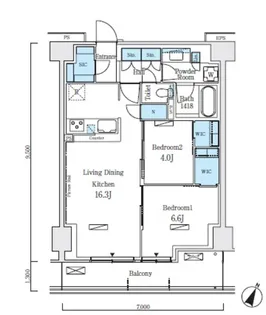 ロイヤルパークス赤羽ノース【4階】の間取り