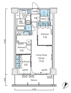 ロイヤルパークス赤羽ノース【9階】の間取り