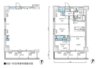 ロイヤルパークス赤羽ノース【9階】の間取り