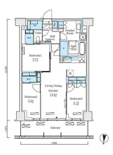 ロイヤルパークス赤羽ノース【9階】の間取り