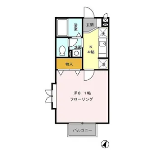 ハイツ暁苑【2階】の間取り