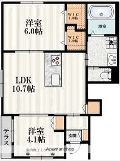 グリーントップ【1階】の間取り