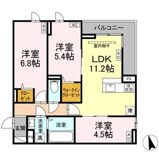セレスティア下石神井【2階】の間取り