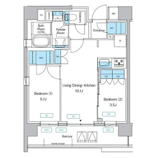 プレディアコート三軒茶屋【7階】の間取り