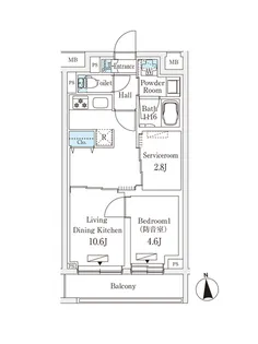 プラネソシエプラス桜台【2階】の間取り