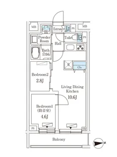 プラネソシエプラス桜台【3階】の間取り