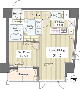 IーSUITE HIGASHINAKANO【10階】の間取り