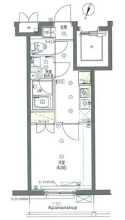 1Kの間取り画像