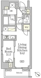 アジールコート松濤【8階】の間取り
