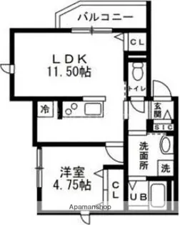 アピス赤羽【1階】の間取り