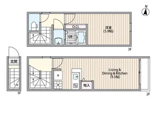 マーレ十条【2階】の間取り