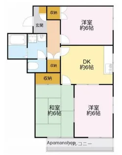 グリーンヒルズ南大泉A棟【1階】の間取り