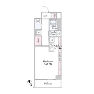 ヴァンテ・アン神楽坂【0402号室】の間取り