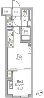 SOLASIA RESIDENCE荻窪【2階】の間取り
