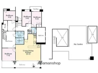 藤和高井戸東ホームズ【4階】の間取り