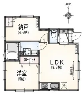 サンライズ大山II【1階】の間取り
