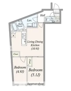 東京都世田谷区三宿2丁目【マンション】の間取り
