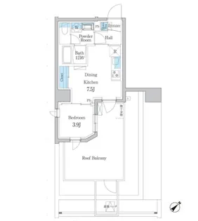 デュオフラッツ板橋大山【7階】の間取り