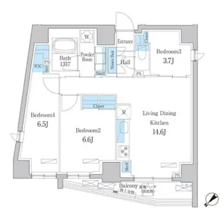 デュオフラッツ板橋大山【10階】の間取り