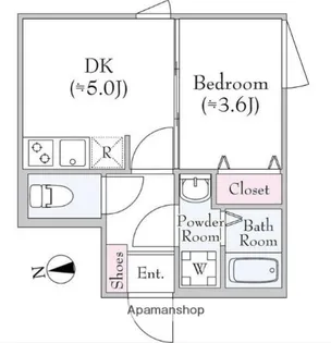 グリーンパス奥沢【1階】の間取り
