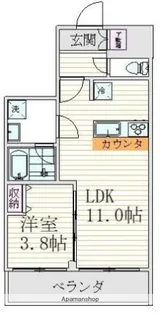 グランピア東中野【2階】の間取り