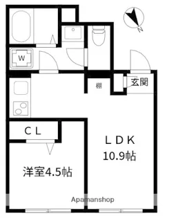 アルティローザ笹塚【1階】の間取り
